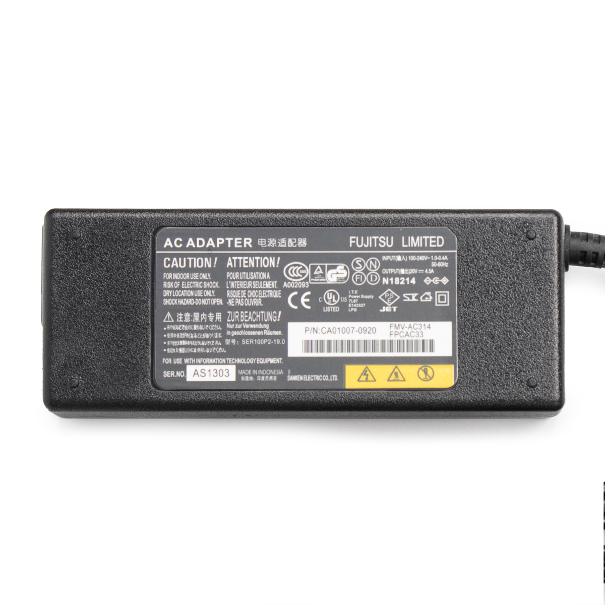 شارژر لپ تاپ فوجیتسو 20 ولت 4.5 آمپر مدل AC Adapter شارژر لپ تاپ فوجیتسو 20 ولت 4.5 آمپر مدل AC Adapter