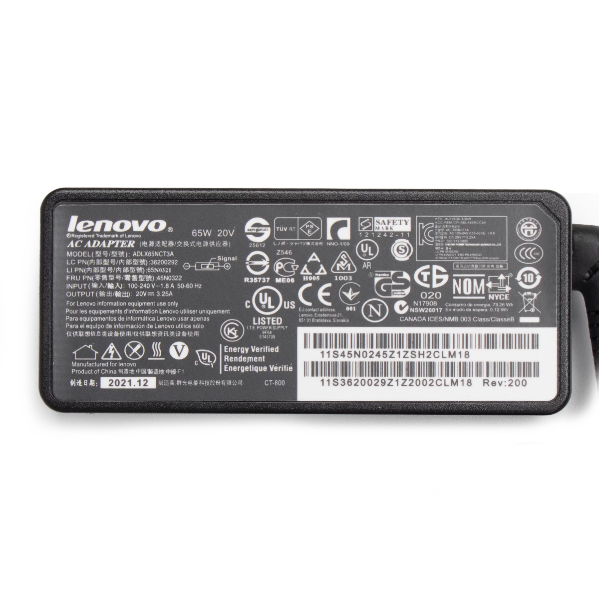 شارژر لپ تاپ لنوو 20 ولت 3.25 آمپر مدل ADLX65NCT3A شارژر لپ تاپ لنوو 20 ولت 3.25 آمپر مدل ADLX65NCT3A