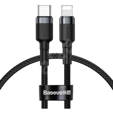 کابل تبدیل USB-C به لایتنینگ باسئوس مدل CATLKLF-G1 Cafule طول 1 متر-مشکی کابل تبدیل USB-C به لایتنینگ باسئوس مدل CATLKLF-G1 Cafule طول 1 متر-مشکی