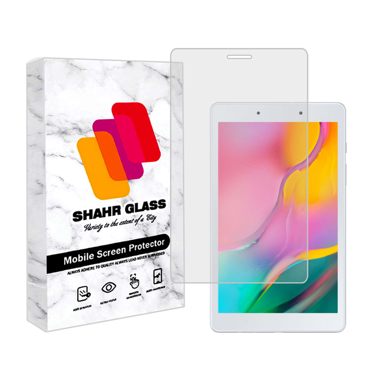 گلس تبلت سامسونگ Galaxy Tab A 8.0 2019 شهر گلس مدل TS1SHA -بی رنگ شفاف گلس تبلت سامسونگ Galaxy Tab A 8.0 2019 شهر گلس مدل TS1SHA -بی رنگ شفاف