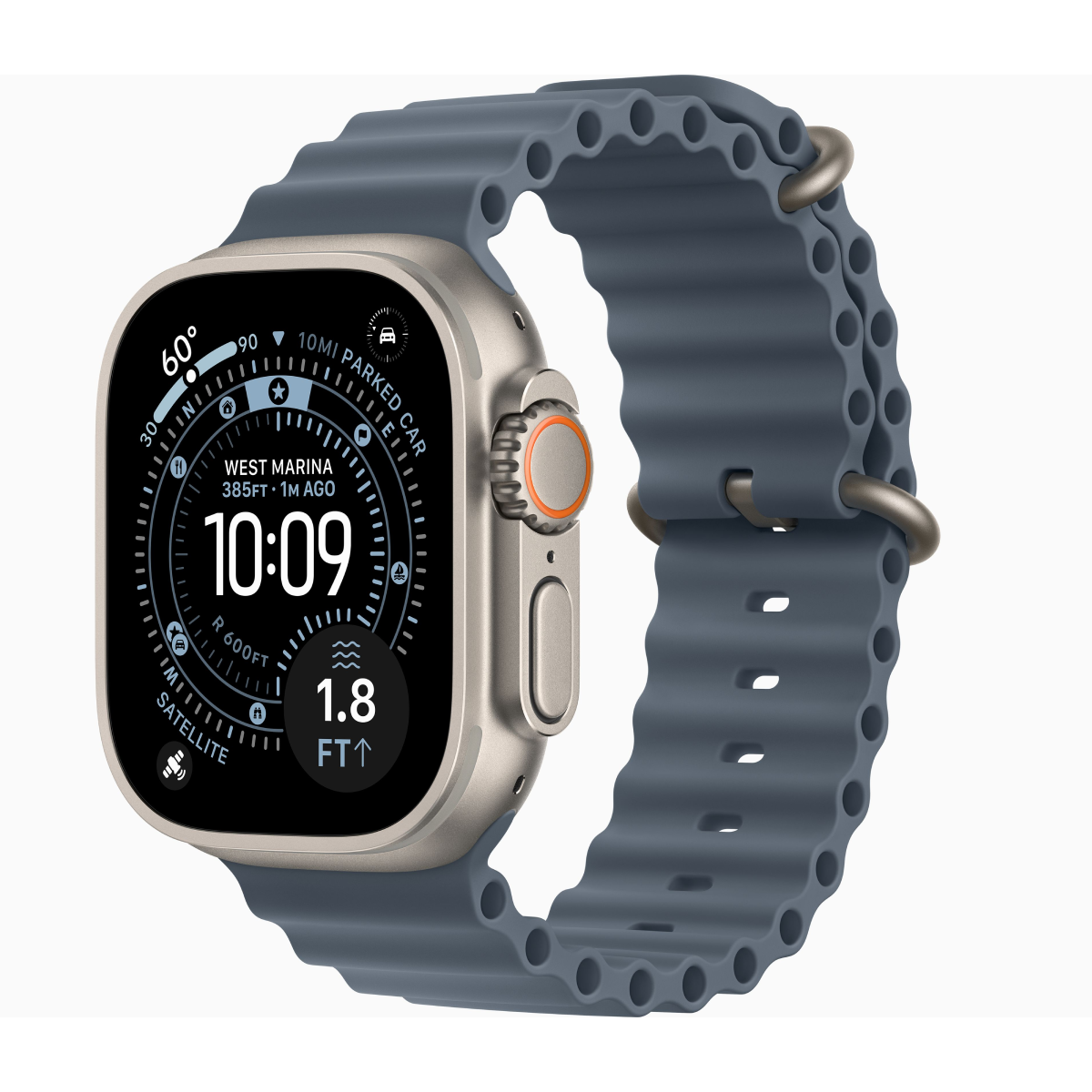 اپل واچ Ultra 3 مدل 49 میلی متری Natural Titanium Case با بند Ocean اپل واچ Ultra 3 مدل 49 میلی متری Natural Titanium Case با بند Ocean