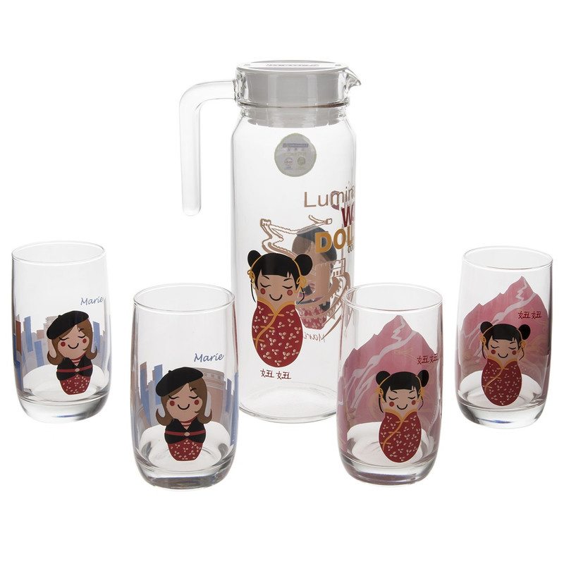 پارچ و لیوان لومینارک مدل World Dolls پارچ و لیوان لومینارک مدل World Dolls