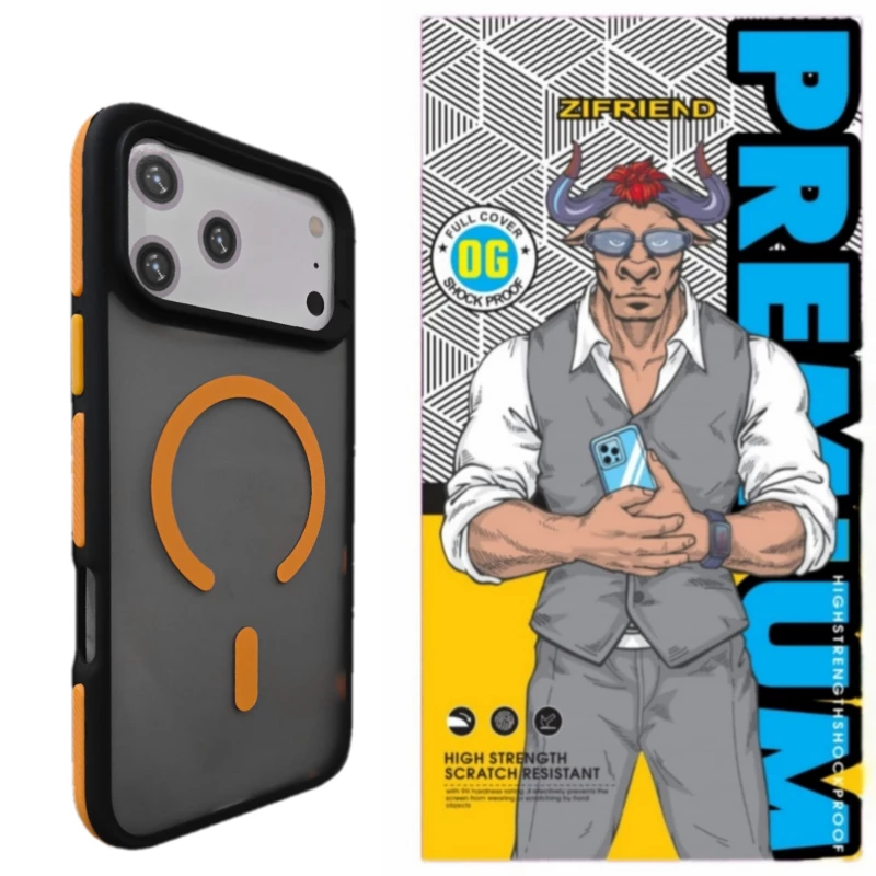 کاور گوشی اپل iPhone 17 Pro Max زیفرند مدل Rock Sand -نارنجی