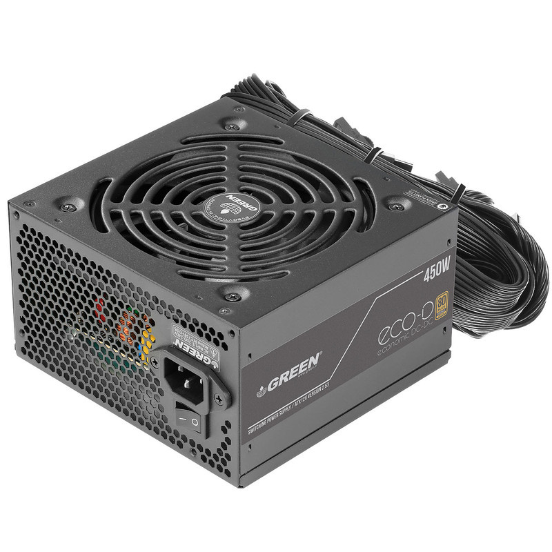 منبع تغذیه کامپیوتر 450W وات گرین مدل GP450A-ECO D منبع تغذیه کامپیوتر 450W وات گرین مدل GP450A-ECO D