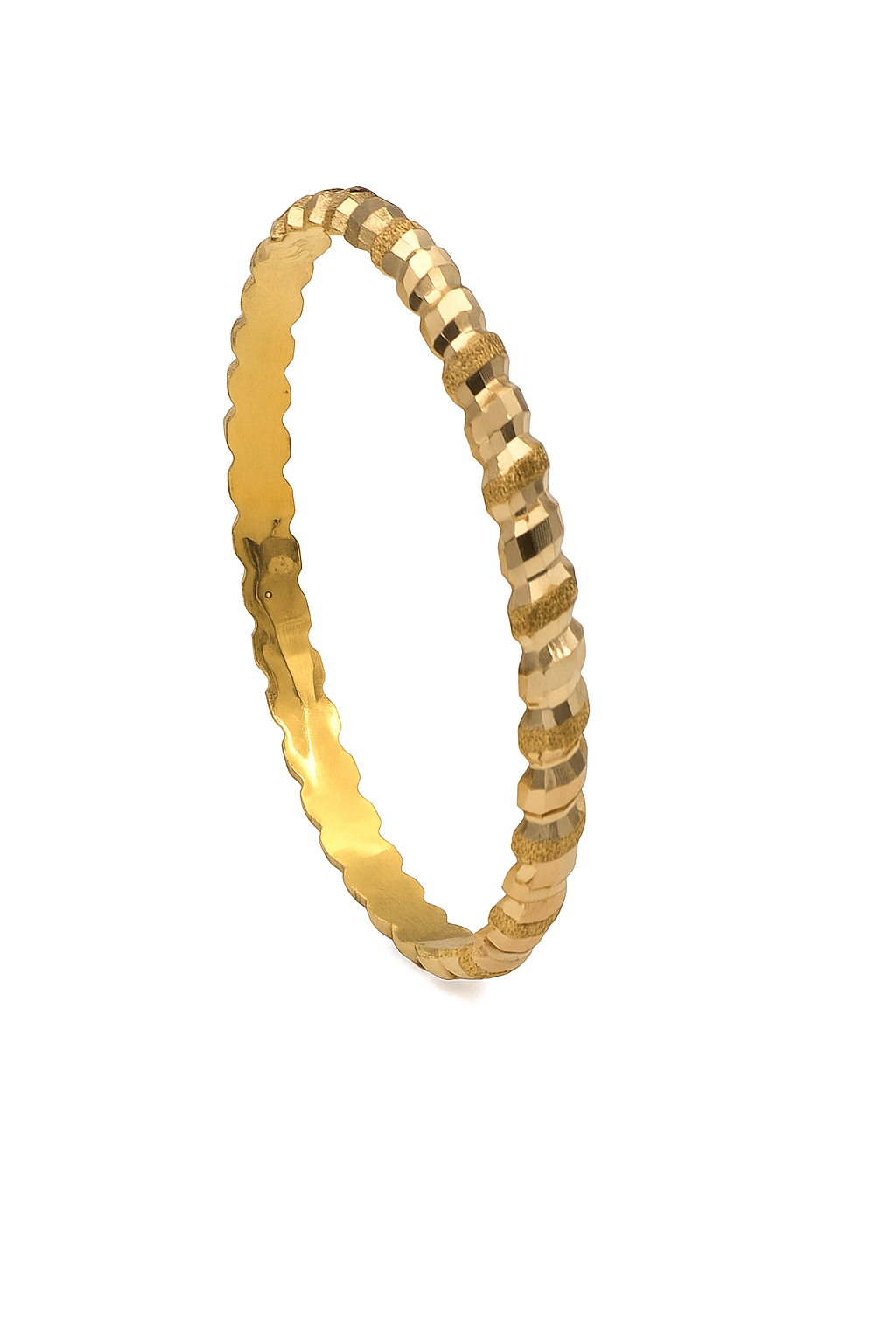 النگو طلا18 عیارگالری طلاعرفان مدل استخوانی سایز 4 النگو طلا18 عیارگالری طلاعرفان مدل استخوانی سایز 4