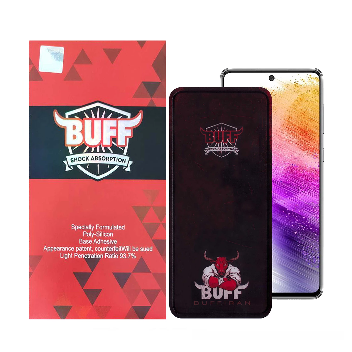 گلس گوشی سامسونگ Galaxy A73 - A72 بوف مدل Muscle-Bull-مشکی