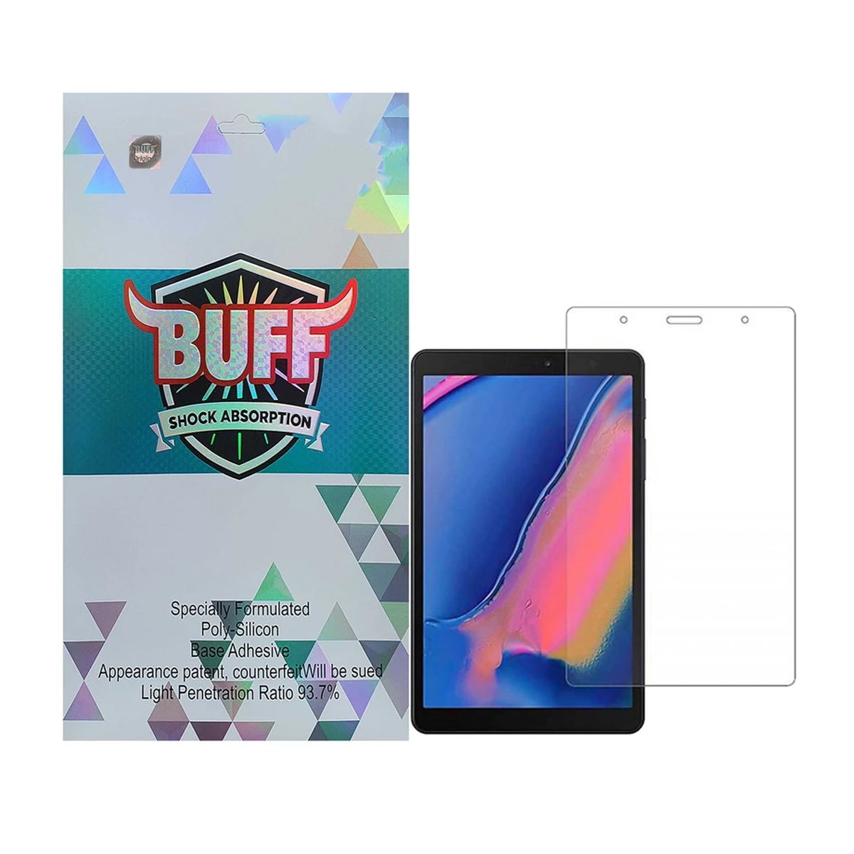 گلس تبلت سامسونگ Galaxy Tab A 8.0 (2019)-T295-T290 بوف مدل 5D-بی رنگ شفاف