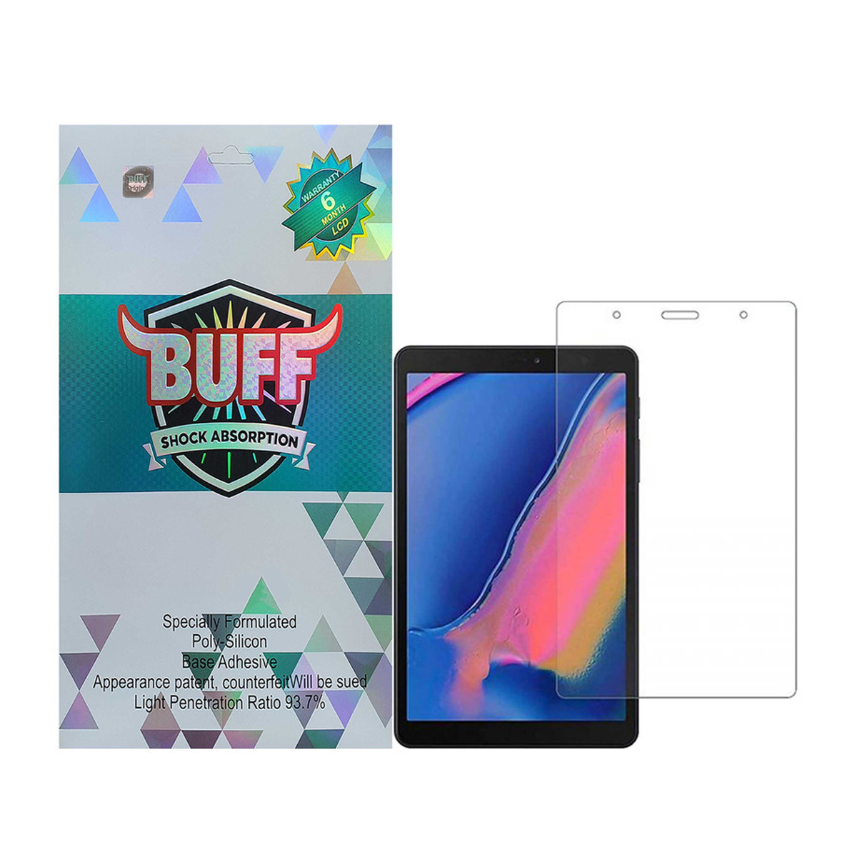 گلس تبلت سامسونگ Galaxy Tab A 8.0 (2019)-T295-T290 بوف مدل 5D Plus-بی رنگ شفاف
