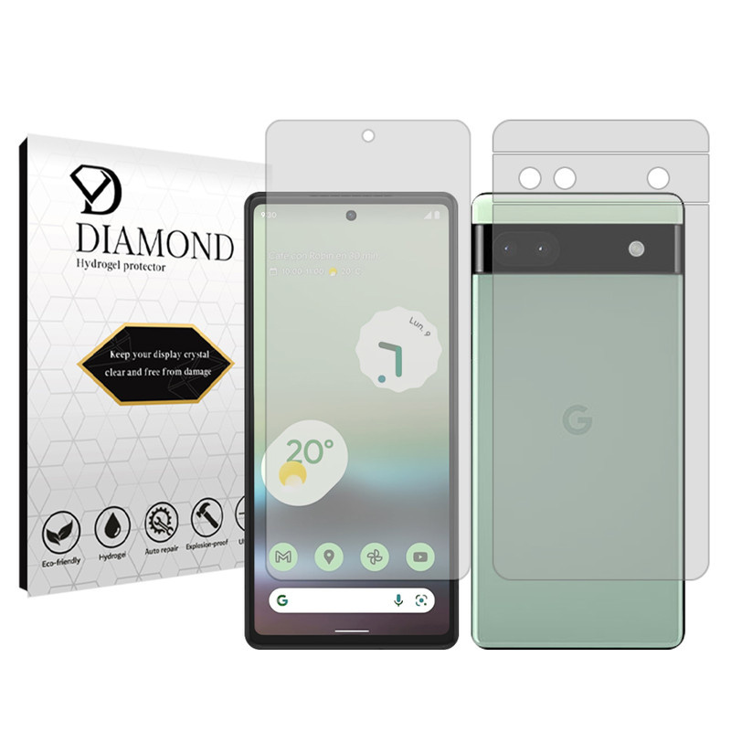 محافظ صفحه نمایش شفاف دیاموند مدل Tough مناسب برای گوشی موبایل گوگل Pixel 6a به همراه محافظ پشت گوشی محافظ صفحه نمایش شفاف دیاموند مدل Tough مناسب برای گوشی موبایل گوگل Pixel 6a به همراه محافظ پشت گوشی
