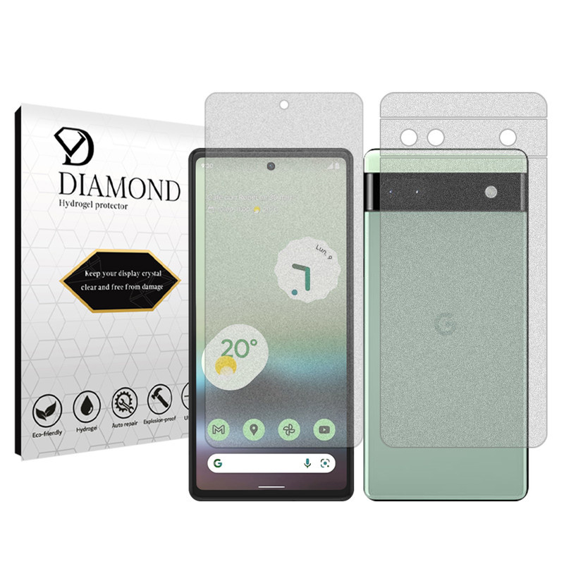 محافظ صفحه نمایش مات دیاموند مدل Tough مناسب برای گوشی موبایل گوگل Pixel 6a به همراه محافظ پشت گوشی محافظ صفحه نمایش مات دیاموند مدل Tough مناسب برای گوشی موبایل گوگل Pixel 6a به همراه محافظ پشت گوشی