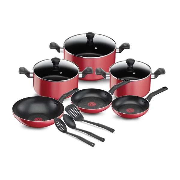 سرویس پخت و پز 12 پارچه تفال مدل SUPER COOK-قرمز سرویس پخت و پز 12 پارچه تفال مدل SUPER COOK-قرمز