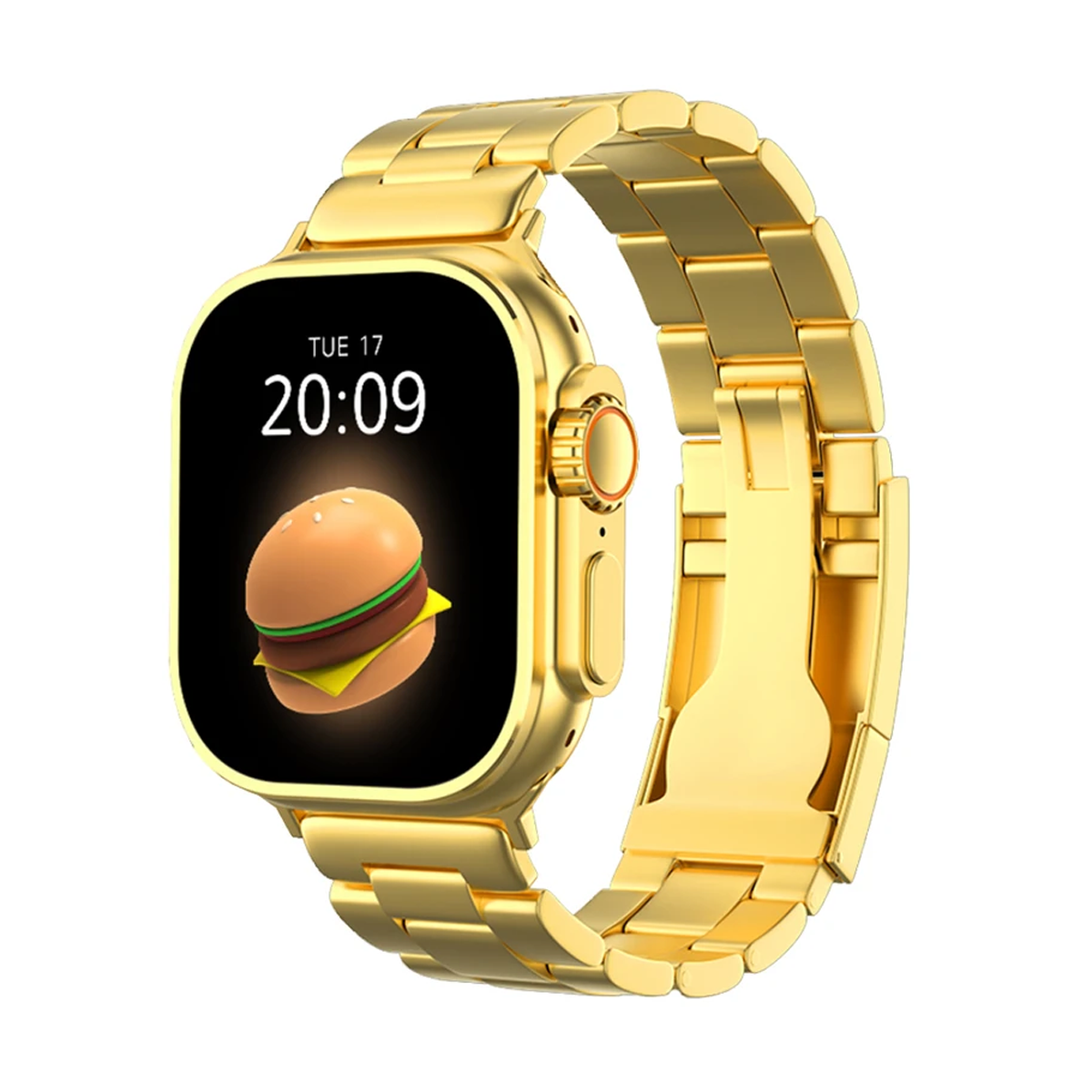 ساعت هوشمند مدل V9 UltraMax 3Pairs Strap-بدنه طلایی بند طلایی