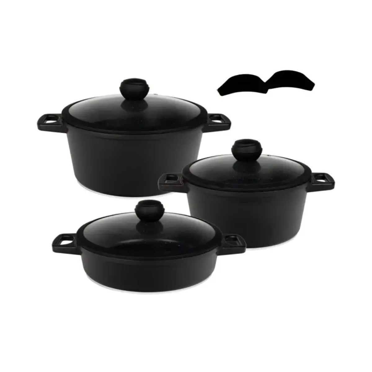 سرویس قابلمه 8 پارچه ام جی اس طرح جرمنی E-مشکی