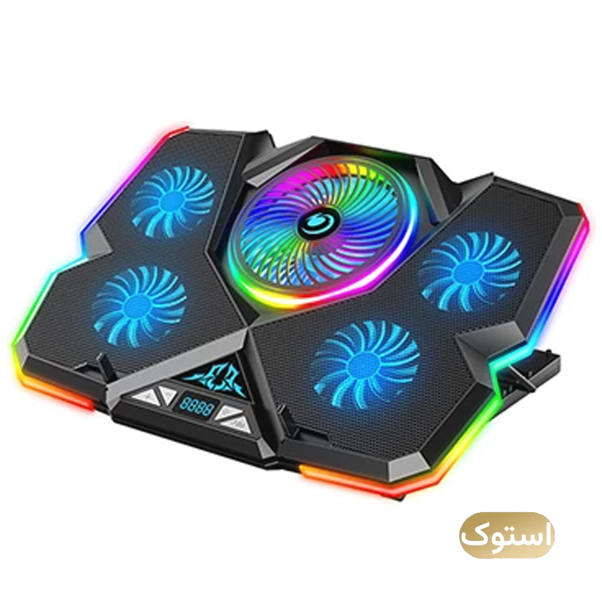 پایه خنک کننده لپ تاپ استوک Open Box - کول کلد مدل K44-RGB - مشکی