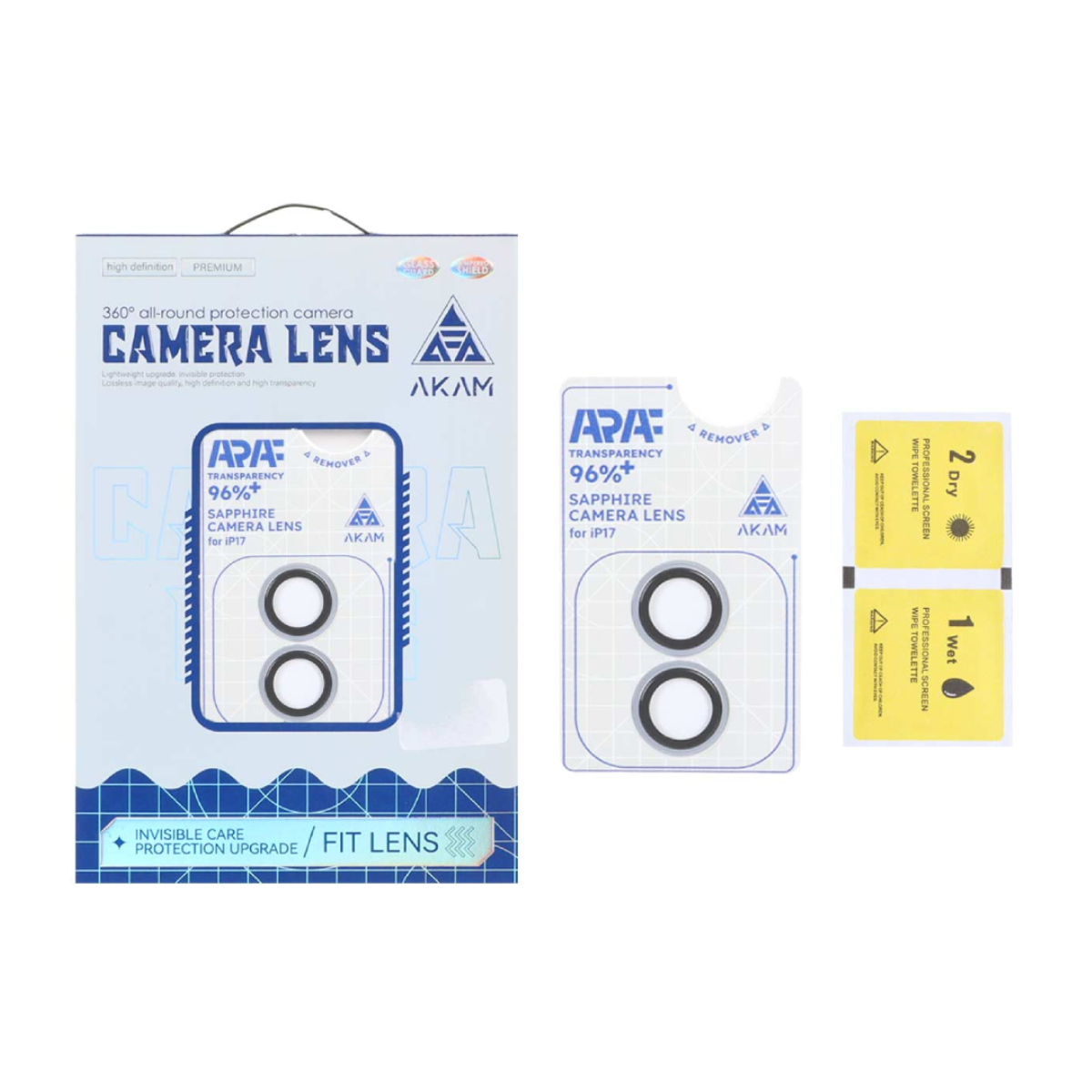 محافظ لنز دوربین گوشی اپل iPhone 17 آکام مدل رینگی شابلون دار-آبی روشن محافظ لنز دوربین گوشی اپل iPhone 17 آکام مدل رینگی شابلون دار-آبی روشن