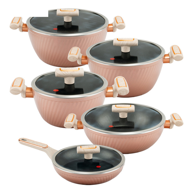 سرویس قابلمه و تابه گرانیت 10 پارچه ام جی اس مدل ایتالیا B سرویس قابلمه و تابه گرانیت 10 پارچه ام جی اس مدل ایتالیا B