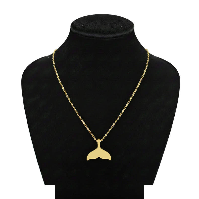 گردنبند طلا 18 عیار زنانه با زنجیر حلقهای (فلامینگو) گالری قو طلایی مدل دم وال