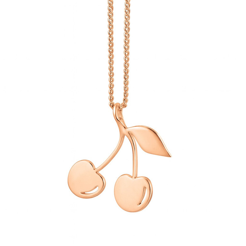 گردنبند طلا 18 عیار زنانه با زنجیر حلقهای (فلامینگو) گالری قو طلایی مدل گیلاس