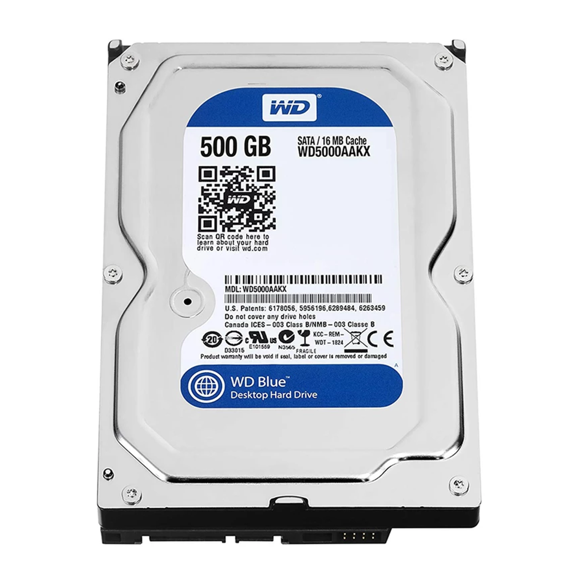 هارد دیسک اینترنال وسترن دیجیتال مدل Blue WD5000AAKX ظرفیت 500 گیگابایت-نقرهای هارد دیسک اینترنال وسترن دیجیتال مدل Blue WD5000AAKX ظرفیت 500 گیگابایت-نقرهای