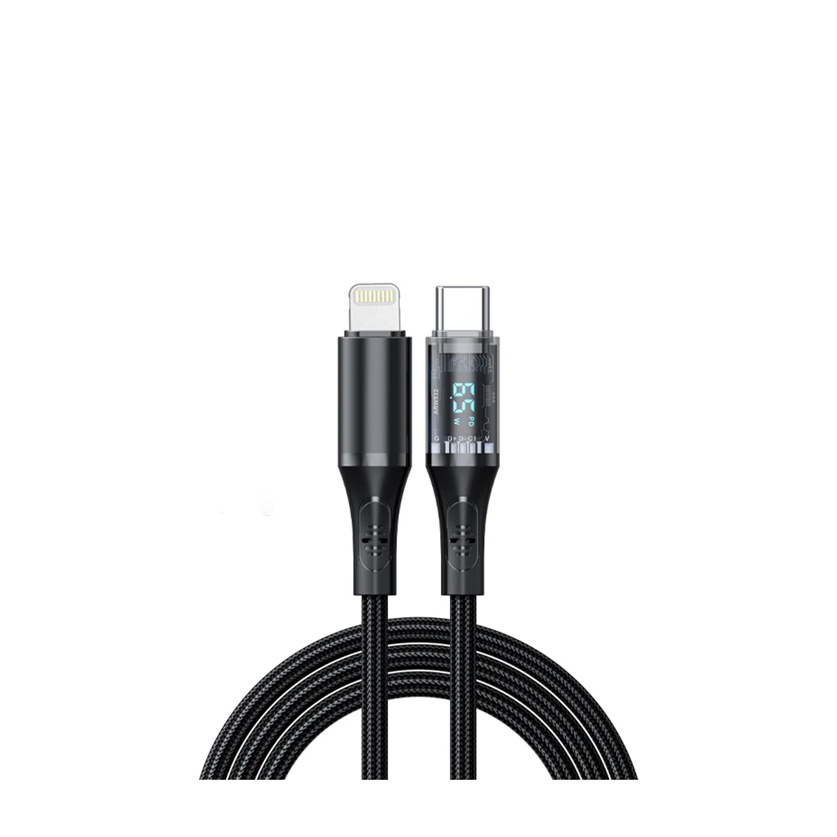 کابل تبدیل USB-C به لایتنینگ هترون مدل HC612IDB طول 1 متر-مشکی