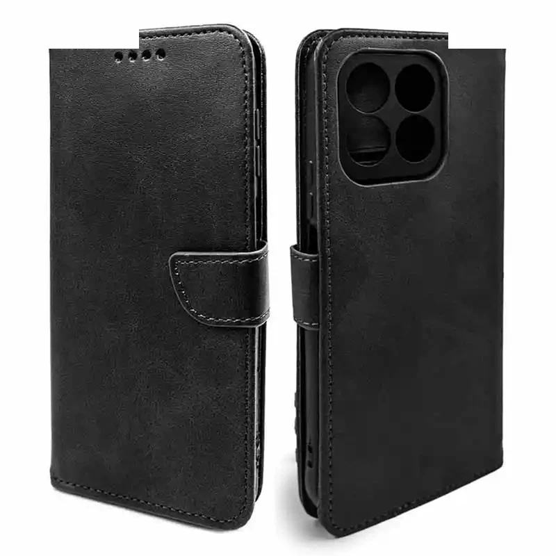 کیف کلاسوری مدل مگنتی مناسب برای گوشی موبایل آنر X6C-سرمه ای