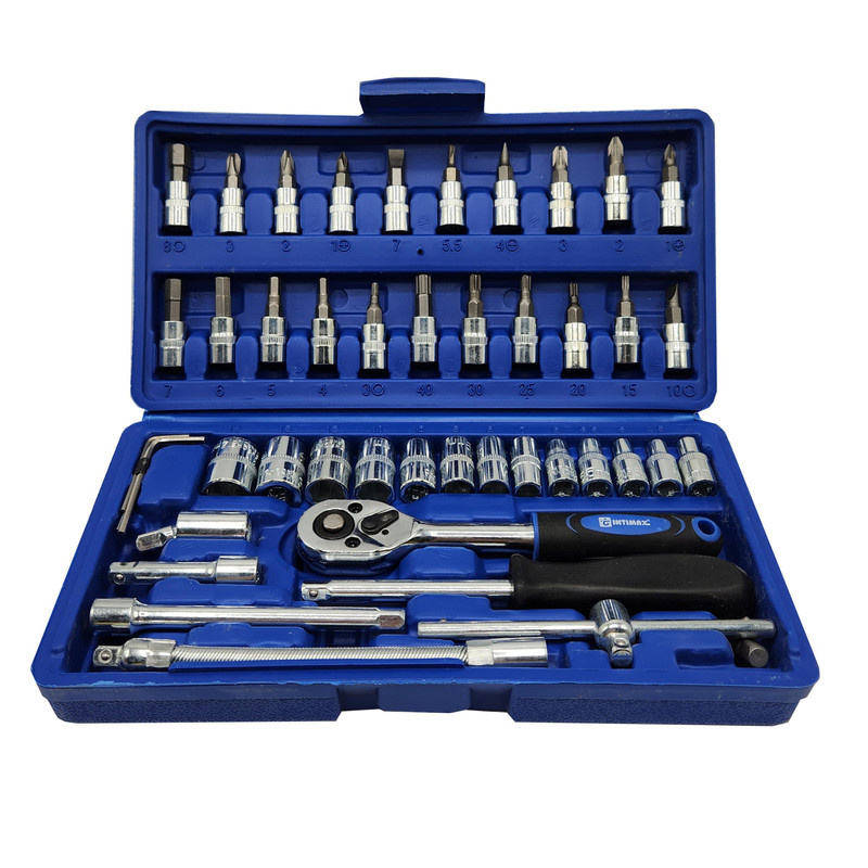 آچار بکس اینتیمکث کد GHR198 مجموعه 46 عددی آچار بکس اینتیمکث کد GHR198 مجموعه 46 عددی