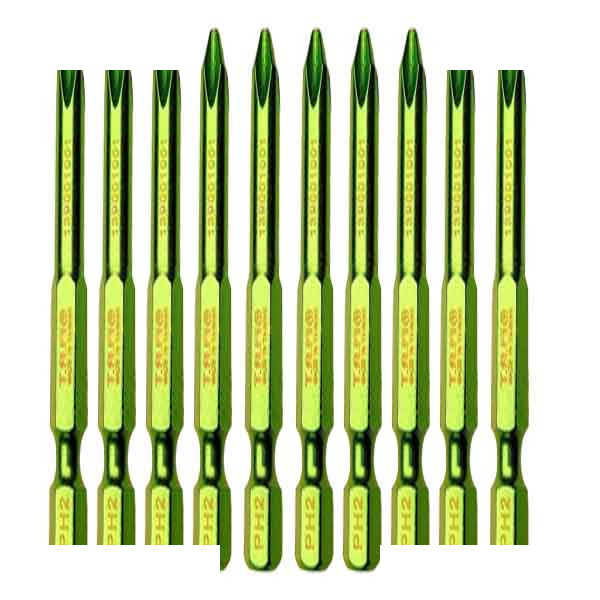 سری پیچ گوشتی چهارسو تام مدل بیت خور کد AJ-PH2*150MM مجموعه 10 عددی سری پیچ گوشتی چهارسو تام مدل بیت خور کد AJ-PH2*150MM مجموعه 10 عددی