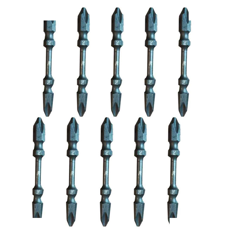 سری پیچ گوشتی دو سر چهار سو تام مدل AJ-PH2*PH2*65MM سایز 6.5 سانتی متر مجموعه 10 عددی سری پیچ گوشتی دو سر چهار سو تام مدل AJ-PH2*PH2*65MM سایز 6.5 سانتی متر مجموعه 10 عددی