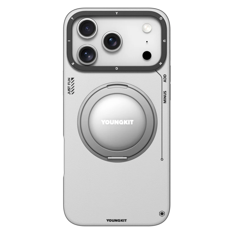 کاور گوشی اپل iphone 17 PRO MAX یانگ کیت مدل °Technology Leather 360 -سفید