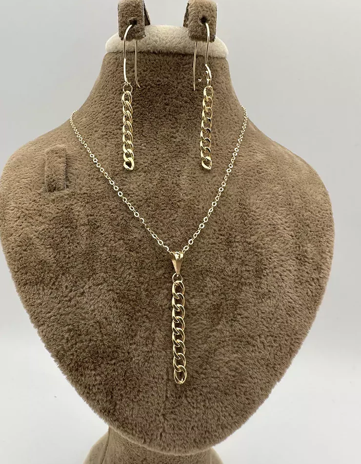 نیم ست طلا  18عیار اپال گلد مدل کارتیر CA02-0.92