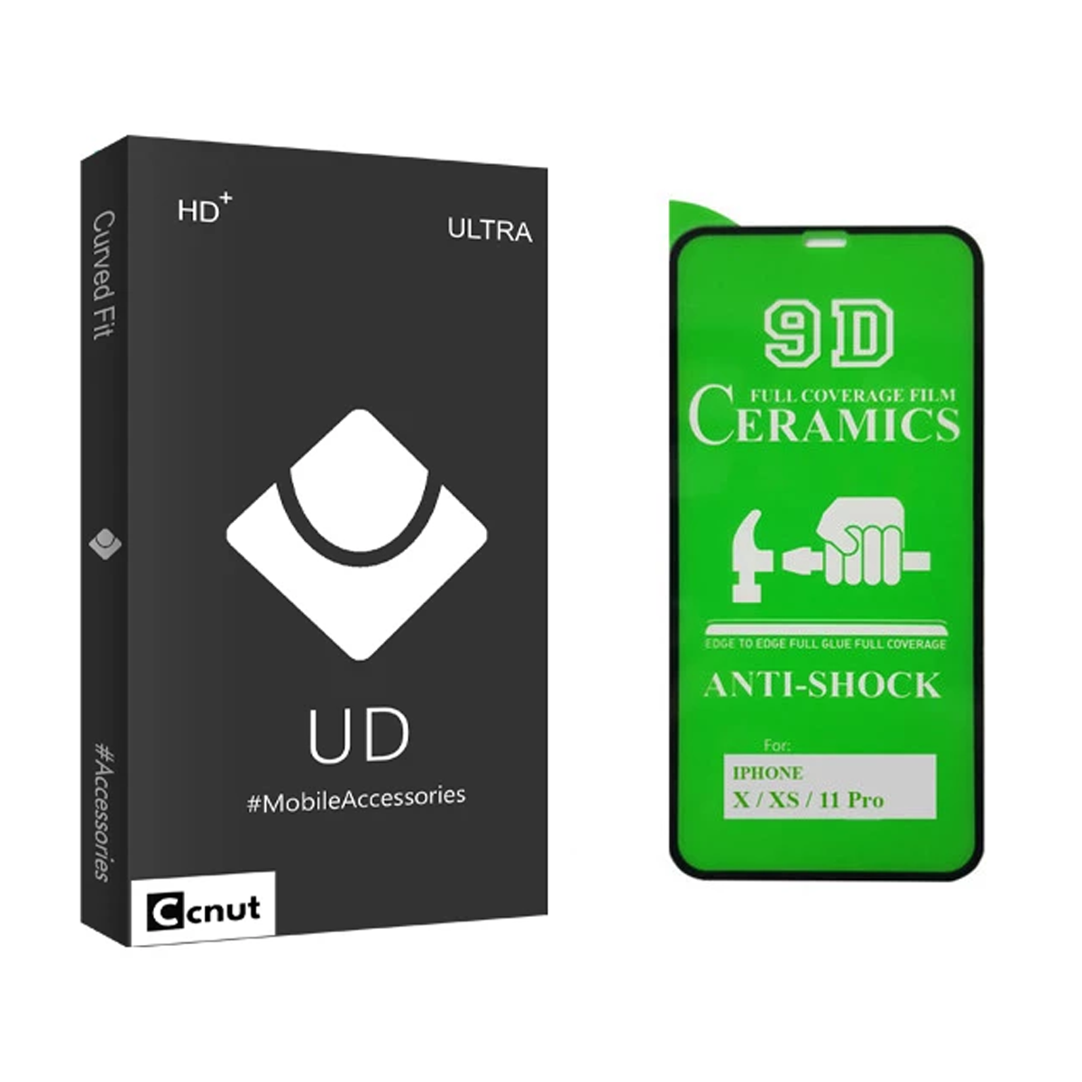محافظ صفحه نمایش سرامیکی گوشی اپل iPhone 11 Pro - XS - X کوکونات مدل UD Black