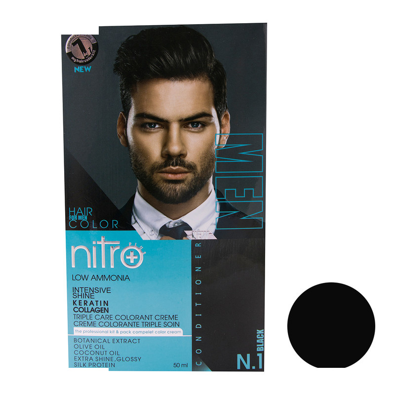 کیت رنگ مو نیتروپلاس مدل N1 حجم 50 میلی لیتر رنگ مشکی کیت رنگ مو نیتروپلاس مدل N1 حجم 50 میلی لیتر رنگ مشکی