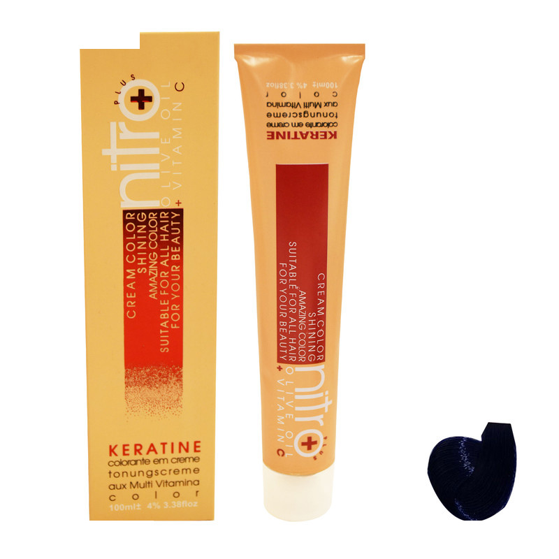 رنگ مو نیترو سری Keratine شماره 608.11 حجم 100 میلی لیتر رنگ آبی کاربنی رنگ مو نیترو سری Keratine شماره 608.11 حجم 100 میلی لیتر رنگ آبی کاربنی