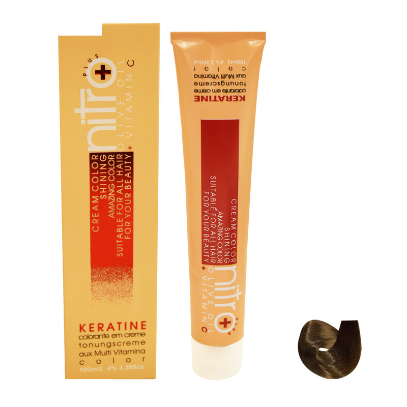 رنگ مو نیترو سری Keratine شماره 8.3 حجم 100 میلی لیتر رنگ بلوند زیتونی متوسط رنگ مو نیترو سری Keratine شماره 8.3 حجم 100 میلی لیتر رنگ بلوند زیتونی متوسط