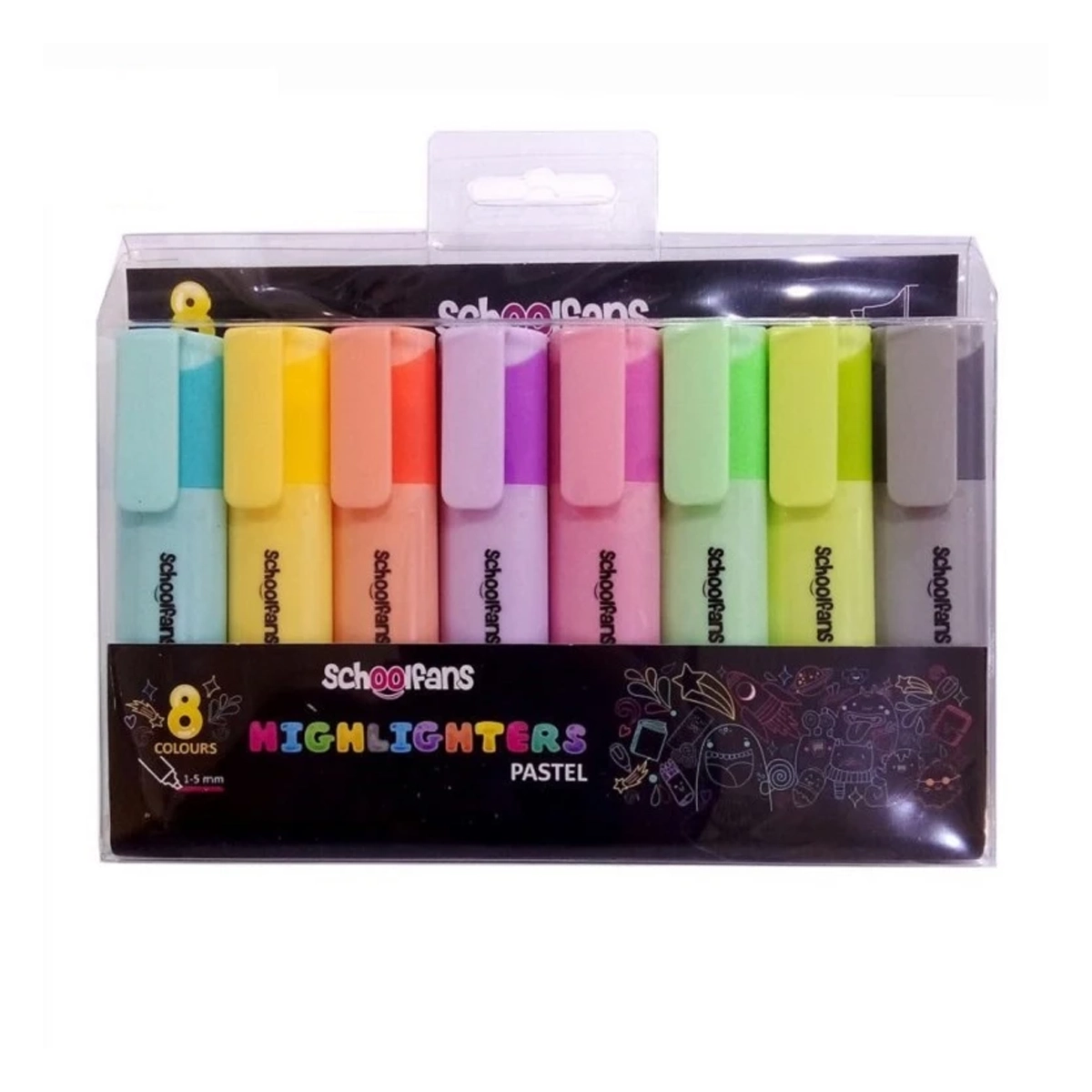 ماژیک هایلایتر اسکول فنس مدل پاستلی کد 92315 بسته 8 عددی ماژیک هایلایتر اسکول فنس مدل پاستلی کد 92315 بسته 8 عددی