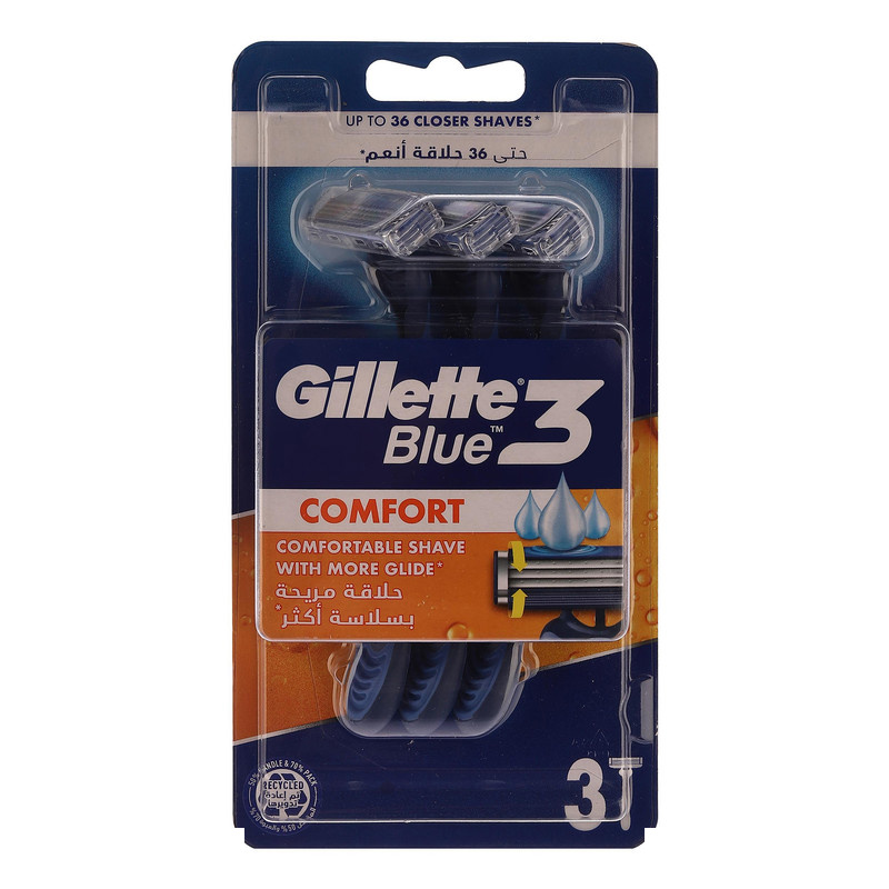 خود تراش ژیلت مدل BLUE3 COMFORT بسته 3 عددی خود تراش ژیلت مدل BLUE3 COMFORT بسته 3 عددی