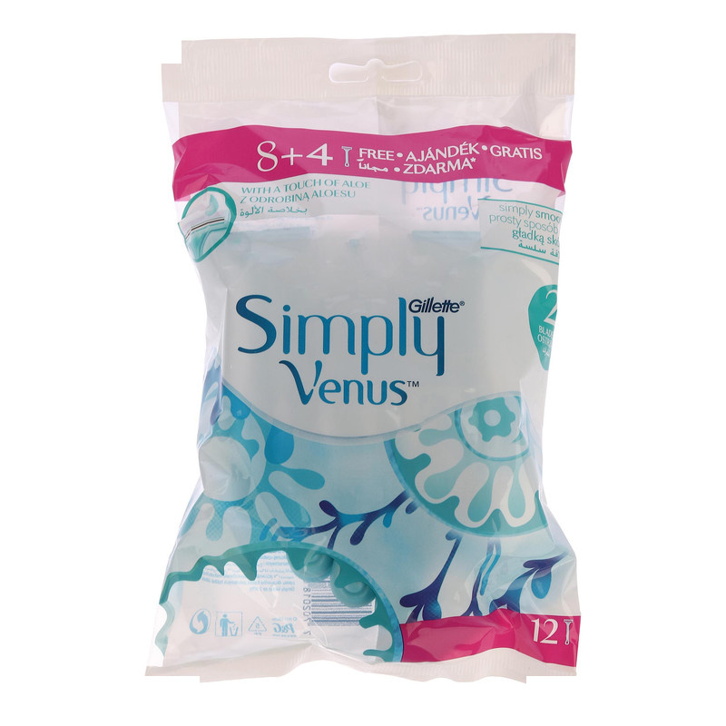 خود تراش ژیلت مدل Simply Venus بسته 12 عددی خود تراش ژیلت مدل Simply Venus بسته 12 عددی