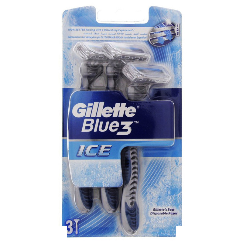 خودتراش ژیلت مدل Blue3 Ice بسته 3 عددی خودتراش ژیلت مدل Blue3 Ice بسته 3 عددی