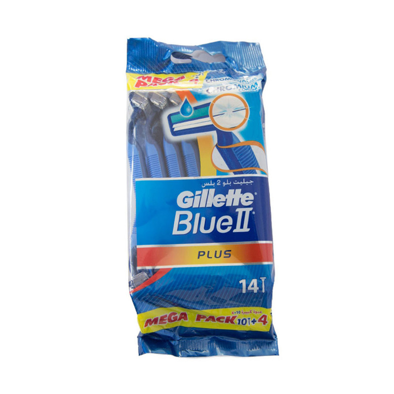 خود تراش ژیلت مدل Blue 2 Plus بسته 14عددی خود تراش ژیلت مدل Blue 2 Plus بسته 14عددی