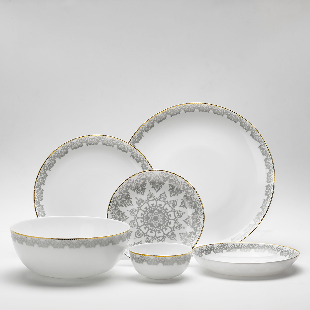 سرویس غذاخوری آرکوپال ۶ نفره ۲۶ پارچه گلدن اپال قالب دیوالی (Diwali) طرح ملودی سرویس غذاخوری آرکوپال ۶ نفره ۲۶ پارچه گلدن اپال قالب دیوالی (Diwali) طرح ملودی