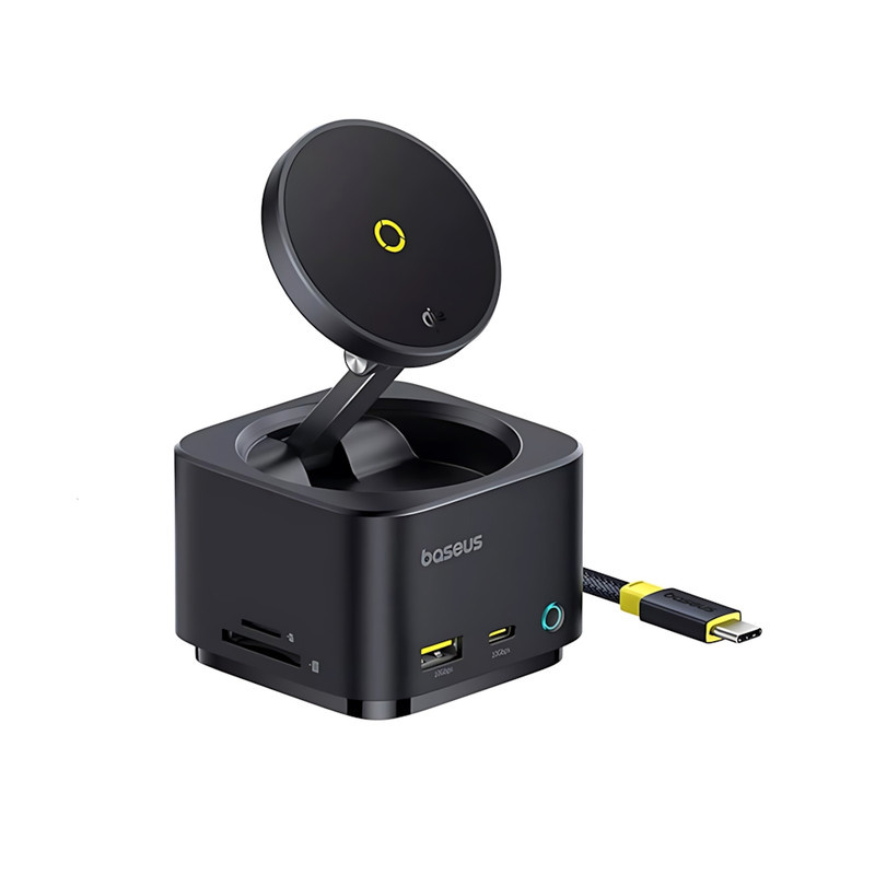 هاب 7 پورت USB-C و شارژر بی سیم بیسوس مدل BS-OH122