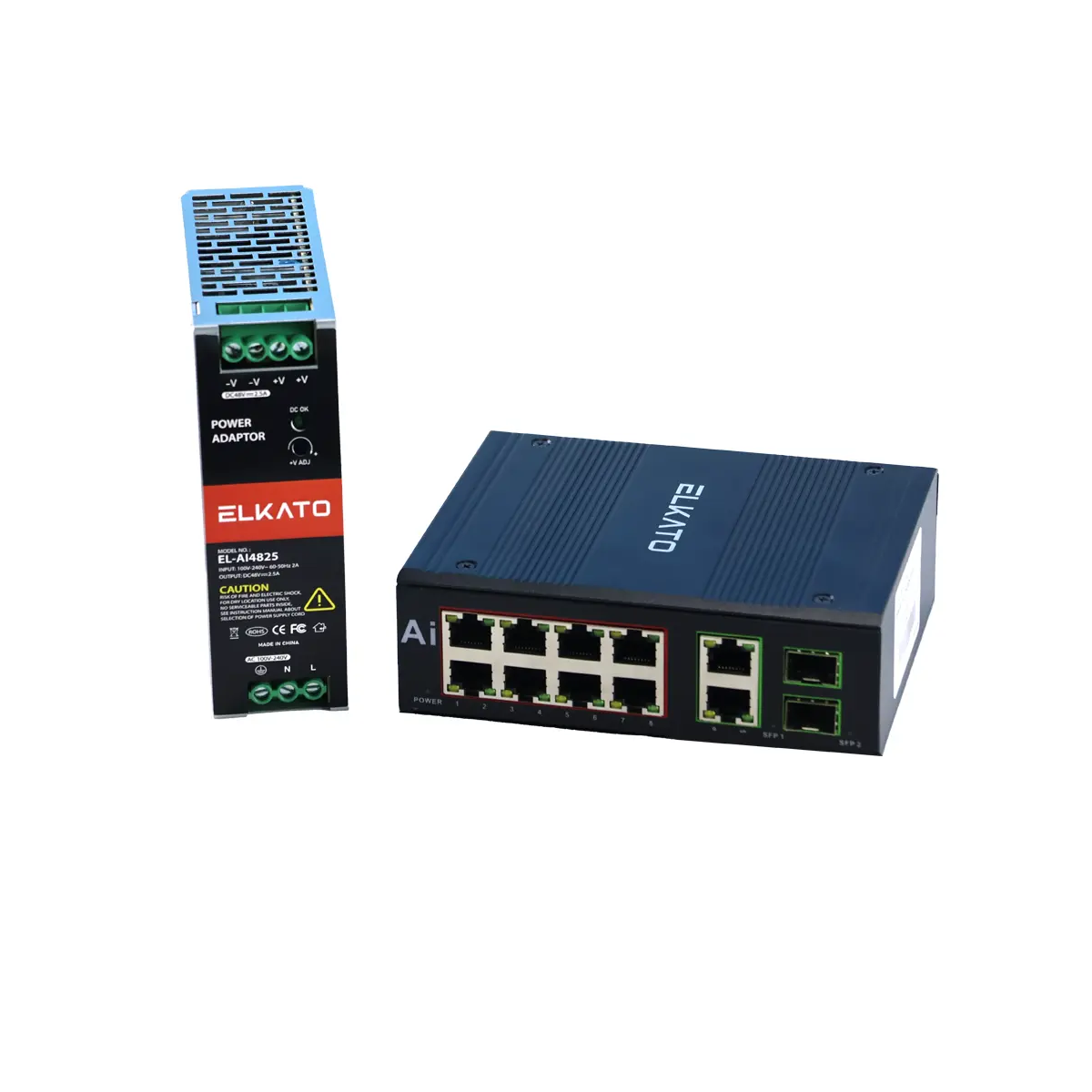 سوییچ شبکه صنعتی 8 پورت الکاتو مدل EL-2SG0822GP