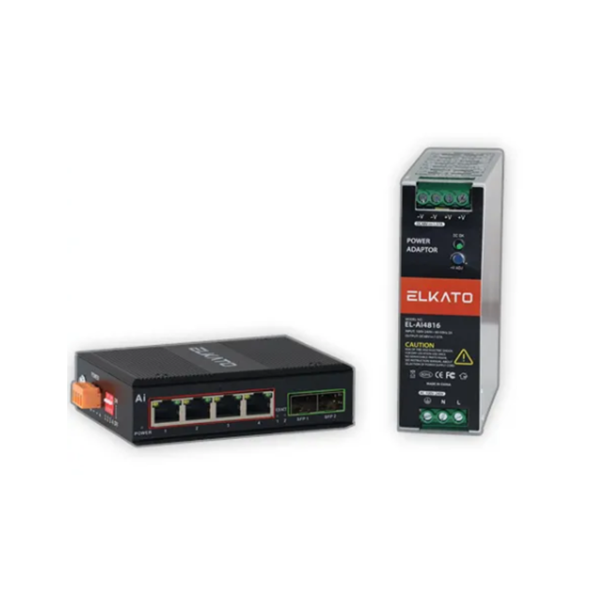 سوییچ شبکه صنعتی 6 پورت الکاتو مدل EL-2SG0402GP