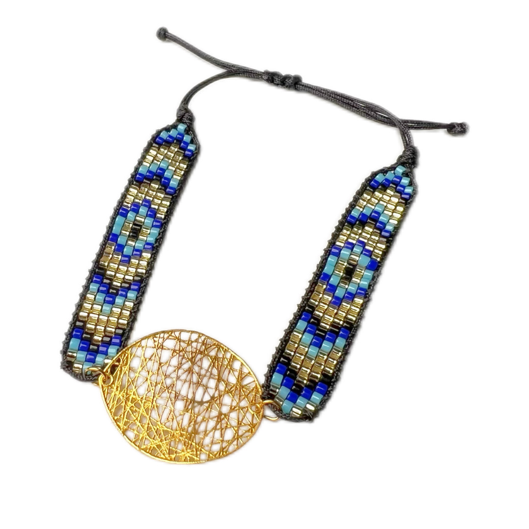 دستبند طلا 18 عیار میوکی با پلاک طلا طرح فیوژن دستبند طلا 18 عیار میوکی با پلاک طلا طرح فیوژن