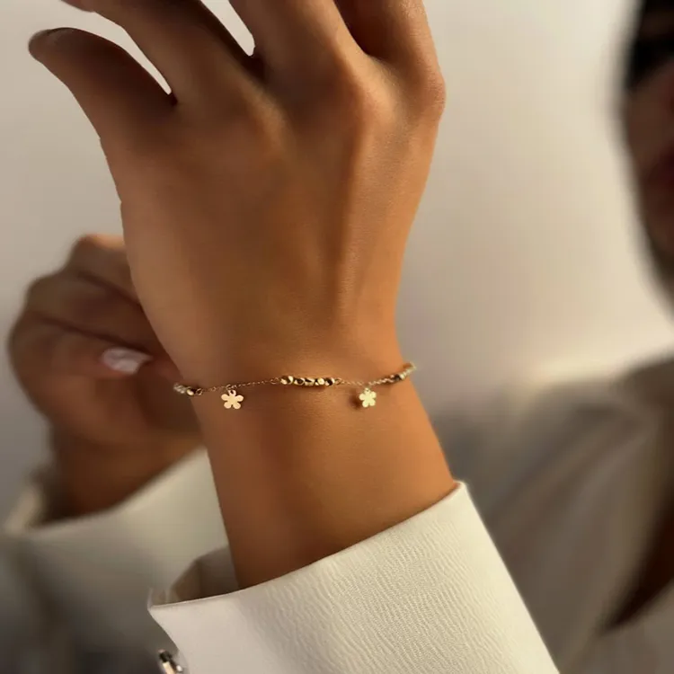 دستبند طلا 18 عیار زنانه طرح سوپر لوکس مدل BSG84