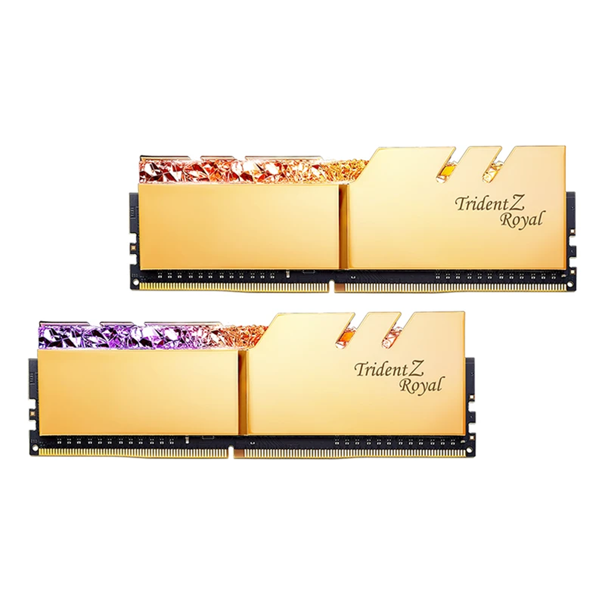 رم دسکتاپ DDR4 دوکاناله 3200 مگاهرتز CL16 جی اسکیل مدل Trident Z Royal Gold ظرفیت 16 گیگابایت رم دسکتاپ DDR4 دوکاناله 3200 مگاهرتز CL16 جی اسکیل مدل Trident Z Royal Gold ظرفیت 16 گیگابایت