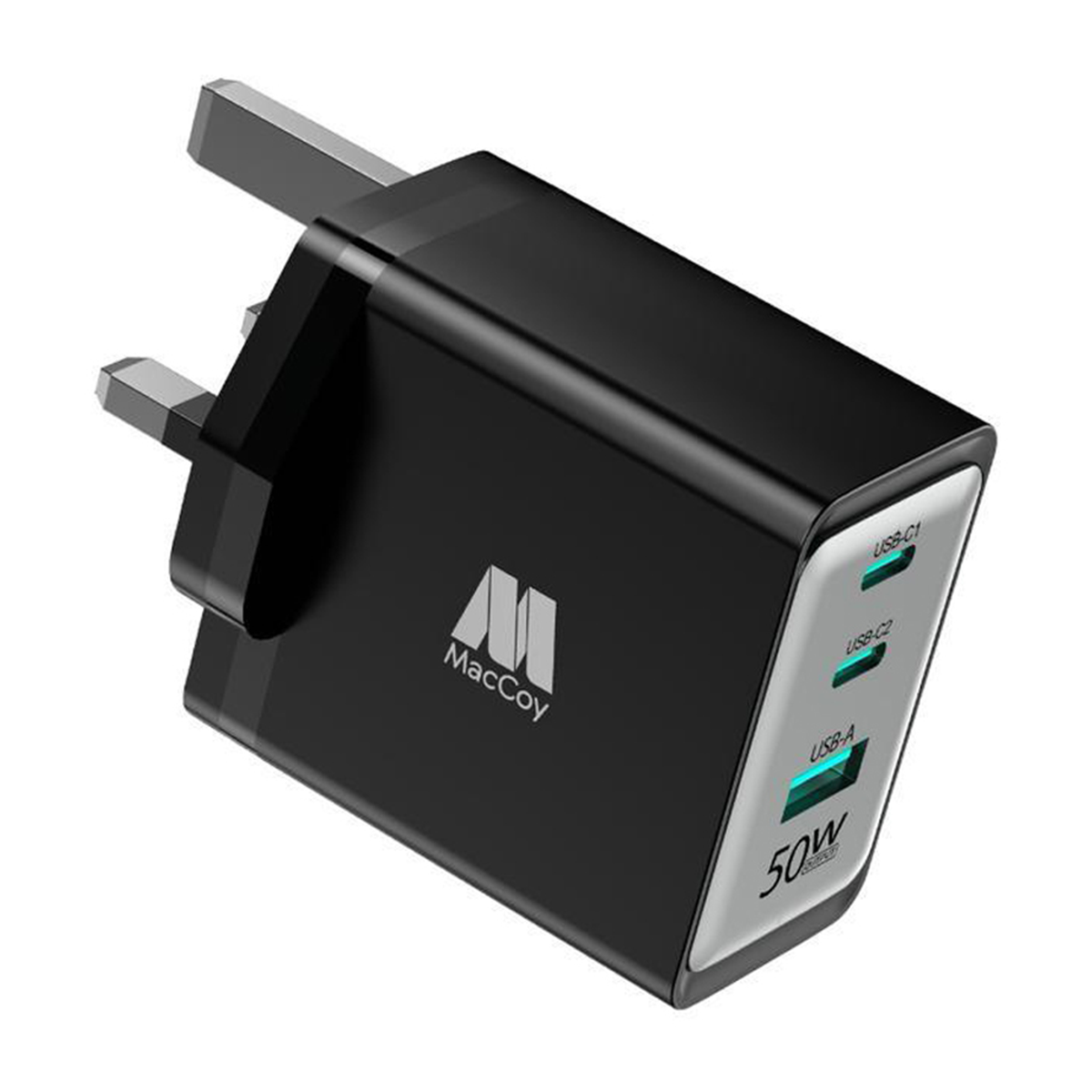 شارژر دیواری 50 وات مک کوی مدل HC-08-مشکی شارژر دیواری 50 وات مک کوی مدل HC-08-مشکی