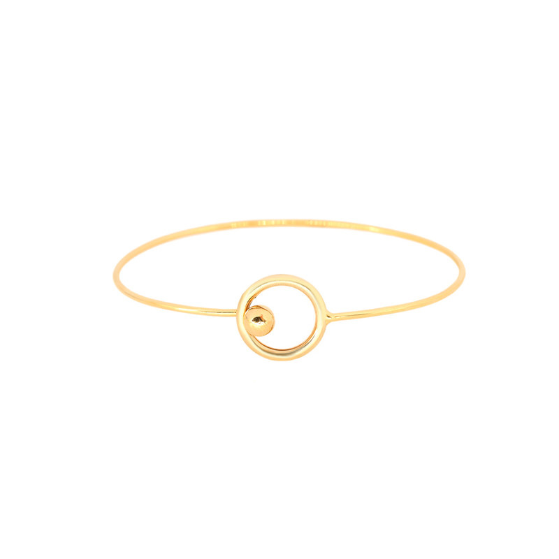 النگو طلا 18 عیار زنانه ماوی گالری مدل پروفیل دایره و گوی