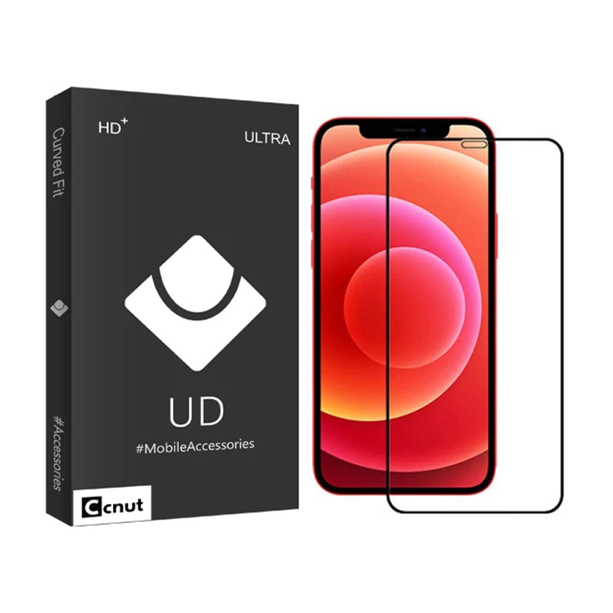 گلس گوشی اپل iPhone 12 - 12 Pro کوکونات مدل UD Black گلس گوشی اپل iPhone 12 - 12 Pro کوکونات مدل UD Black