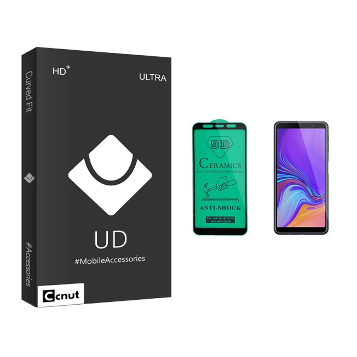 محافظ صفحه نمایش سرامیکی گوشی سامسونگ Galaxy A7 2018 کوکونات مدل UD Black محافظ صفحه نمایش سرامیکی گوشی سامسونگ Galaxy A7 2018 کوکونات مدل UD Black